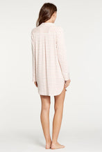 Load image into Gallery viewer, Augustine Shirt Dress- Rose Stripe