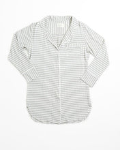 Load image into Gallery viewer, Augustine Shirt Dress- Heather Grey Stripe