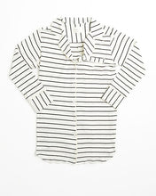 Load image into Gallery viewer, Augustine Shirt Dress- Ivory/Black Stripe