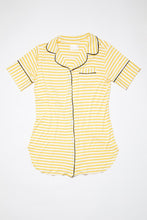 Load image into Gallery viewer, Augustine Short-Sleeve Shirt Dress- Yellow Stripe