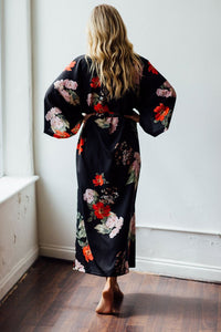 Audrey Robe - Black Floral