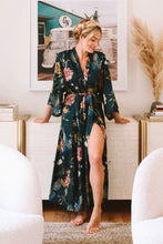 Load image into Gallery viewer, Audrey Robe - Blue Swan Floral
