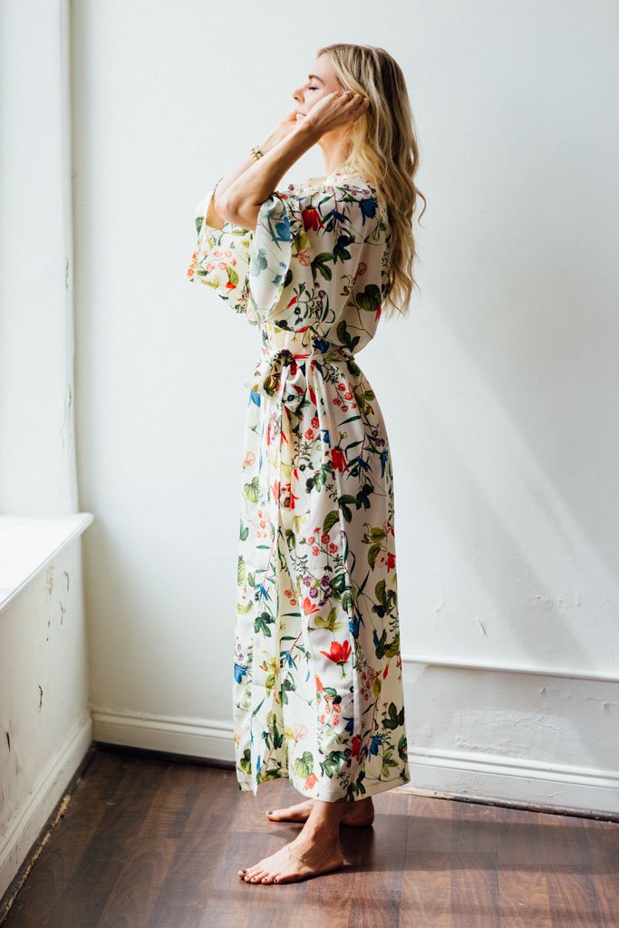 Audrey Robe - Ivory Floral