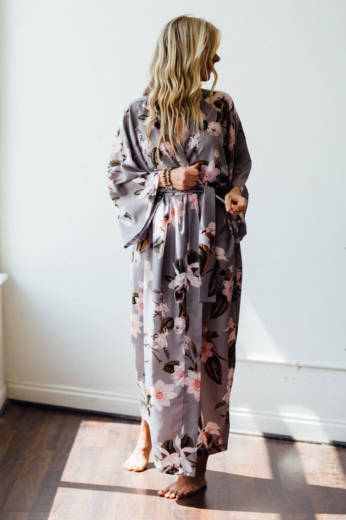 Audrey Robe - Violet Floral