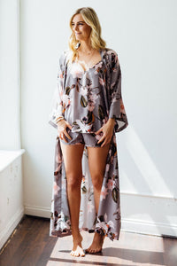 Audrey Robe - Violet Floral