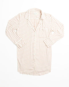 Augustine Shirt Dress- Rose Stripe
