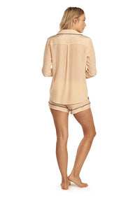 Bardot Blouse - Nude
