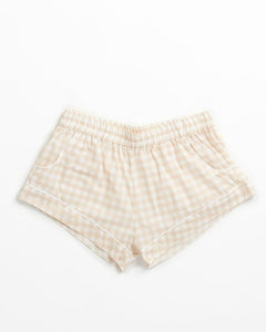 Belle Short - Blush Gingham
