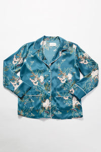 Brigette Blouse - Teal Floral