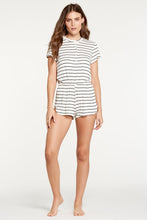Load image into Gallery viewer, Charlotte Romper - Ivory/Black Stripe
