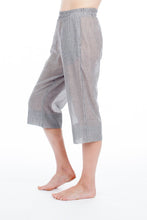 Load image into Gallery viewer, Capri Bottoms - Grey Pinstripe
