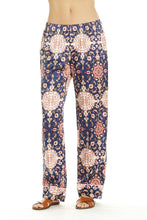 Load image into Gallery viewer, Alexandra Pant - Red and Navy Print
