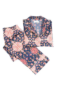 Alexandra Pant - Red and Navy Print